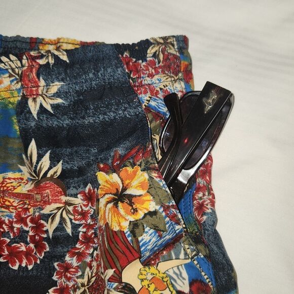 Awesome Faded Glory Aloha Hawaiian Hula Swim Short L - Picture 5 of 7